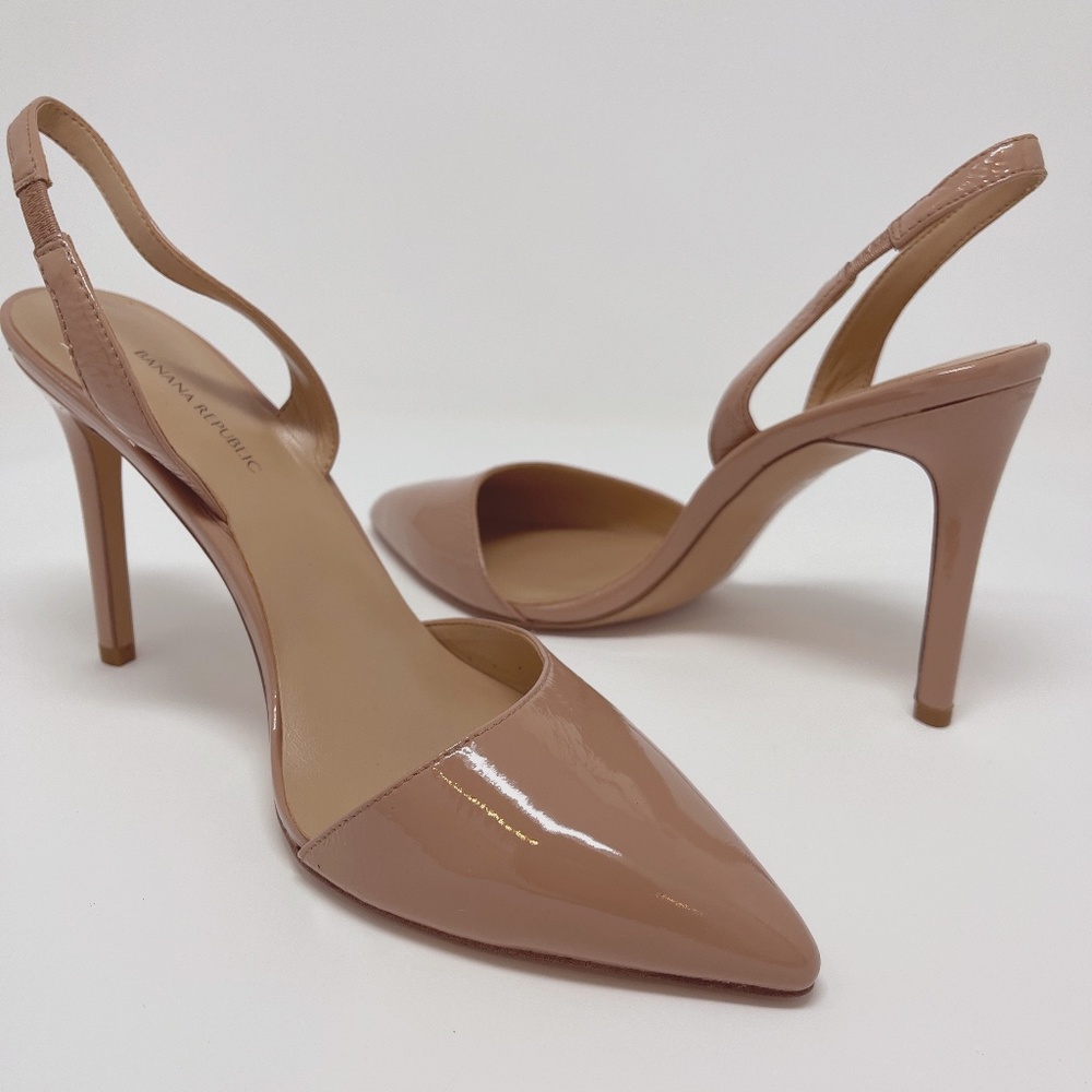 Banana Republic Donni Patent Leather Slingback Heel Size 10